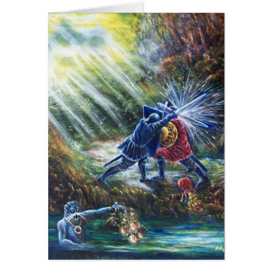 ROSE OUBLIÉ combattant les chevaliers, l'argent et (Devant)