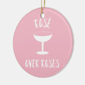 Rosé Over Rozen Keramisch Ornament (Links)