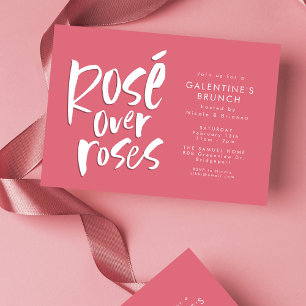 Rosé over rozen leuk Galentine's Day vriendenfeest Kaart