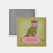 Rose Owl Mom Magnet (Recto/Verso)