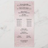 Rose Pailletée Élégante - Programme (Dos)