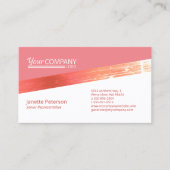 Rose pâle, Carte de visite mauve (Devant)