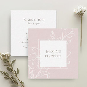 Rose pâle   Étiquette floral chic