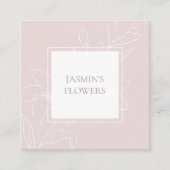 Rose pâle | Étiquette floral chic (Devant)