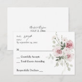 Rose Pâle & Eucalyptus Floral sans Réponse de Repa (Devant / Derrière)