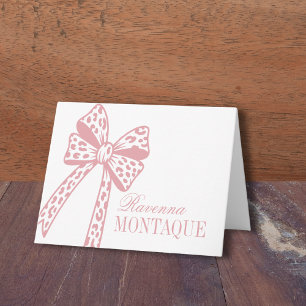 Rose Pâle Léopard Arc Nom Manuscrit Fête