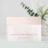 Rose Pâle Marbré Élégant Merci (Debout devant)