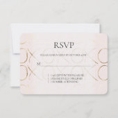 Rose Pâle Or XOXO Amour Mariage RSVP (Devant)