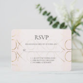 Rose Pâle Or XOXO Amour Mariage RSVP (Debout devant)