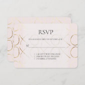 Rose Pâle Or XOXO Amour Mariage RSVP (Devant / Derrière)