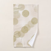 Rose Pâle & Paillettes Dorées Points Fantaisie Chi (Serviette à main)