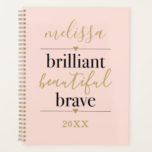 Rose Pâle Personnalisé Brillant Belle Brave 