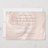 rose pâle simple élégance mariage invitation (Devant)