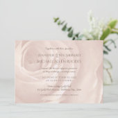 rose pâle simple élégance mariage invitation (Debout devant)