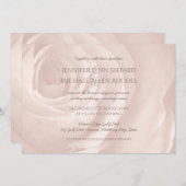 rose pâle simple élégance mariage invitation (Devant / Derrière)