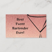 Rose Parties scintillant Gold  Carte de visite (Devant)