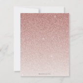 Rose Parties scintillant or 1er Carte de remerciem (Dos)