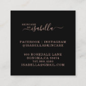 Rose Parties scintillant or  Carte de visite de so (Dos)