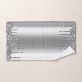 Rose Parties scintillant or  Drives Métal Foil Loo (Serviette à main)