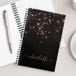 Rose Parties scintillant Or Élégant Script glamour<br><div class="desc">Créez votre propre gestionnaire de losange en or noir et rose personnalisé avec votre nom de script manuscrit moderne personnalisé.</div>