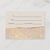 Rose Parties scintillant or et certificat cadeau m (Dos)