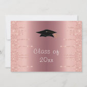 Rose Parties scintillant or Graduation Invitation (Dos)