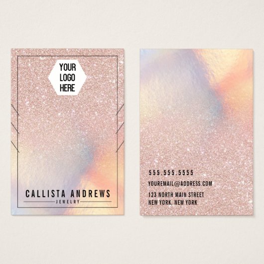 Rose Parties scintillant or Iridescente Colliers A (Devant & derrière)