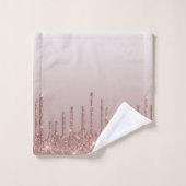 Rose Parties scintillant or Lecteurs liquides (Gant de toilette)