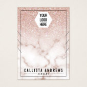 Rose Parties scintillant or Marbre Colliers Affich (Devant)