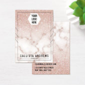 Rose Parties scintillant or Marbre Colliers Affich (Bureau)