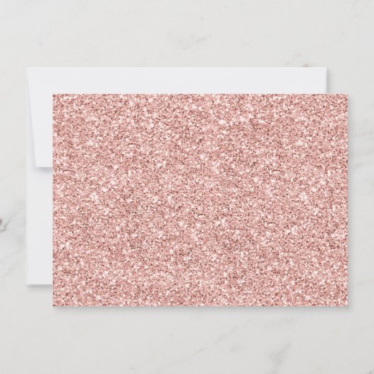 Rose Parties scintillant or Mariage plat Carte de (Dos)