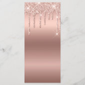 Rose Parties scintillant or Metallic 4x9" menu Mar (Dos)