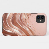 Rose Parties scintillant or moitié - Coque Parties (Dos (Horizontal))