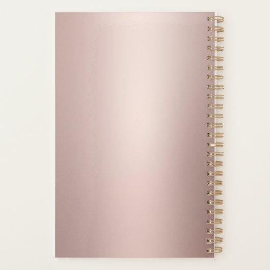 Rose Parties scintillant or  Monogramme enseignant (Dos)