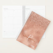 Rose Parties scintillant Or Ombre Foil Monogramme  (Devant avec enveloppe)