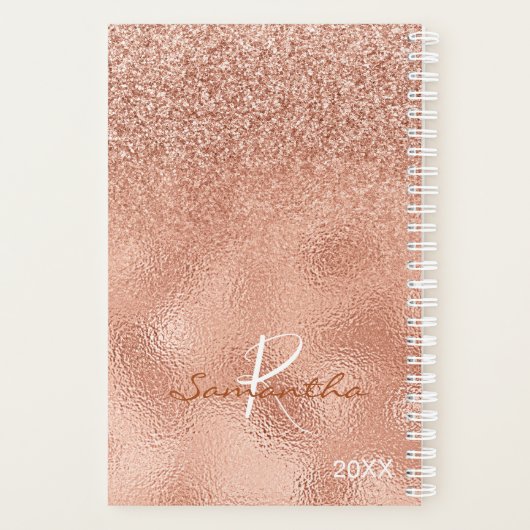 Rose Parties scintillant Or Ombre Foil Monogramme  (Dos)