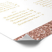 Rose Parties scintillant or Petit tableau de siège (Coin)