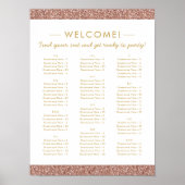 Rose Parties scintillant or Petit tableau de siège (Devant)