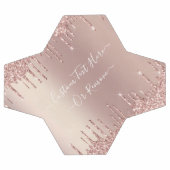 Rose Parties scintillant or Texte personnalisé bal (Plat)