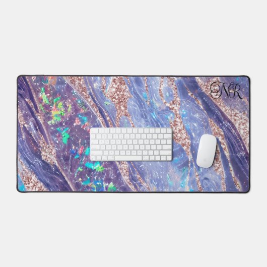 Rose Parties scintillant or violet Opal Gem Marbre (Clavier et souris)