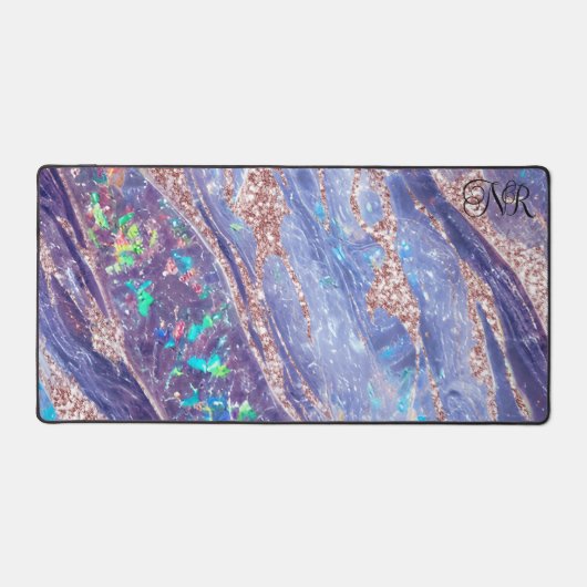 Rose Parties scintillant or violet Opal Gem Marbre (Recto)