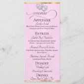 Rose pastel/Argent - Menu Cœurs & Merci (Devant)