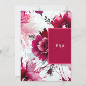 rose pastel fleurs abstraites roses invitation (Dos)