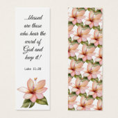 Rose pastel floral tropical élégant verset bibliqu (Devant & derrière)