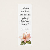 Rose pastel floral tropical élégant verset bibliqu (Devant)