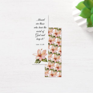 Rose pastel floral tropical élégant verset bibliqu