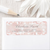 Rose Pastel Sparkly Retourner les étiquettes d'adr (En situation)