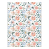 Rose Peach Blue Floral Aquarelle Nappe (Devant)