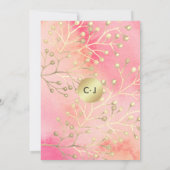 Rose | Peach Botanical Engagement Party Invitation (Dos)