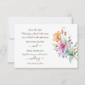 Rose Peach Yellow Blooms Enregistrer la carte Date (Devant)